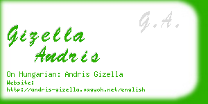 gizella andris business card